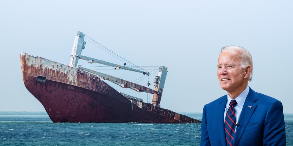 Joe Biden and the Sinking Ship of America (w/o text)